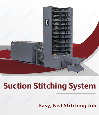 10 Trays Air Suction Automatic Paper Sheet Book Booklet Gathering Machine Equipment