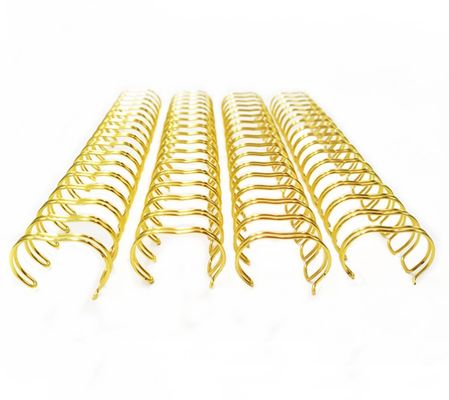 25.4mm Double Loop Wire Binding , 34 Loops Document Metal Spiral Wire